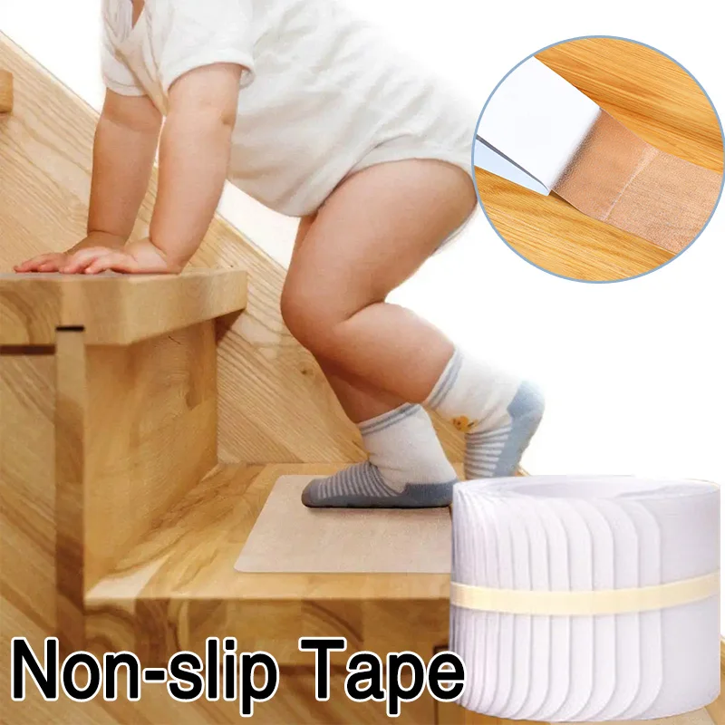 

10x60cm Transparent Non-Slip Tape For Floor Bathtub Bathroom Carpet Stair Treads Slip Soft and Waterproof Tape Protect Pet Child