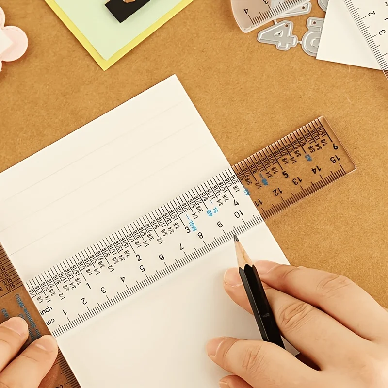 2/1 Piece Transparent Acrylic T-Shaped Ruler, Easy to Align When Crafting, a Must-Have T-Shaped Ruler for Straight Line Drawing on Fabric and Paper, the Ideal Tool for Drawing and Tracing Lines