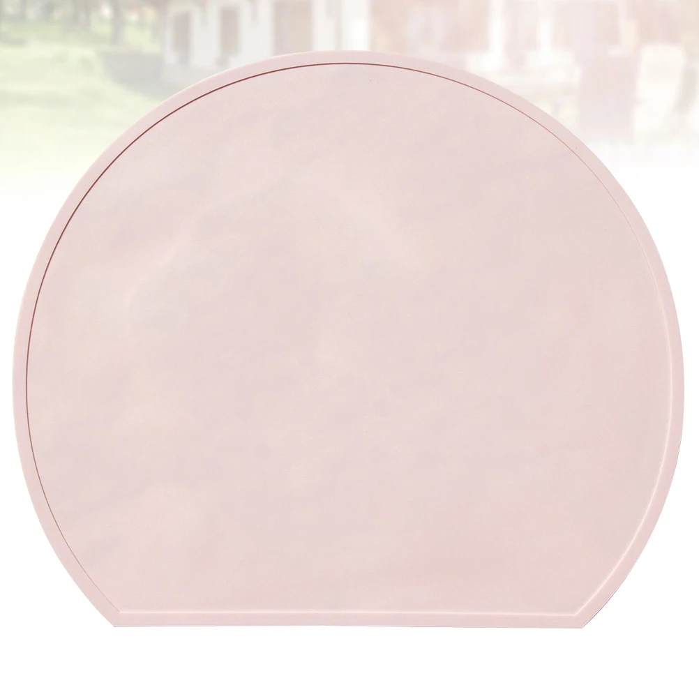 

1PC Placemat Silicone Tableware Mat Anti-slip Household Table Mat Simple Kitchen Supplies for Home Use Pink