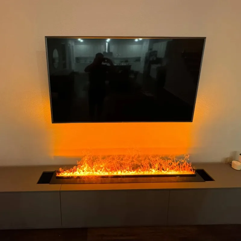 

Water Vapor Steam Atomizing Mist Insert Intelligent Electric Fireplaces Neon Flame Decorative Led 3D Black Eco-friendly