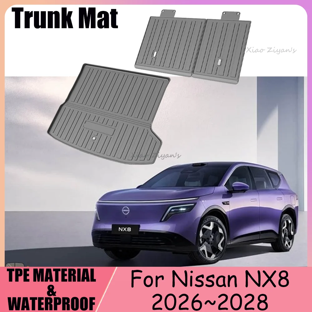 For Nissan NX8 2026~2028 2027 Car TPE Waterproof Trunk Mat Trunk Cover Backrest Cushion Anti-Scratch Protect Interior Accessorie