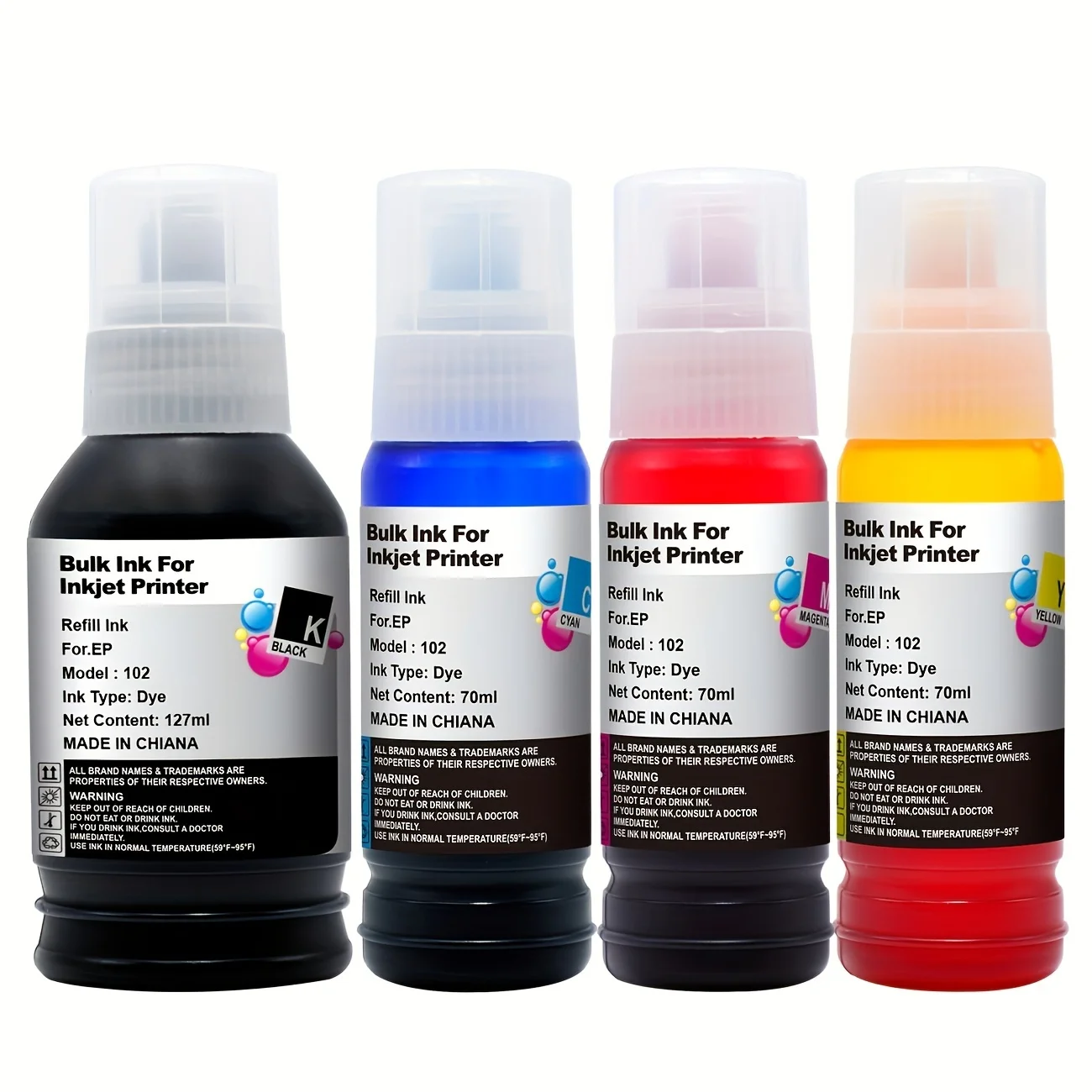 حبر epson 102 متوافق مع ECOTANK ET-2700 ET-2850 ET-3700 ET-3850 ET-4750