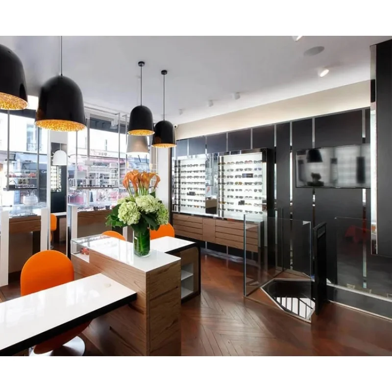 custom.Retail Eyewear Showcases Sunglasses Display Cases Optical Shop Commercial Furniture Eyewear Shop view 2