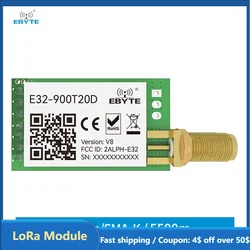 ワイヤレストランシーバー送信機,長さ868MHz, 915m,ebyte,E32-900T20D-V8, 100mW,iot uhf