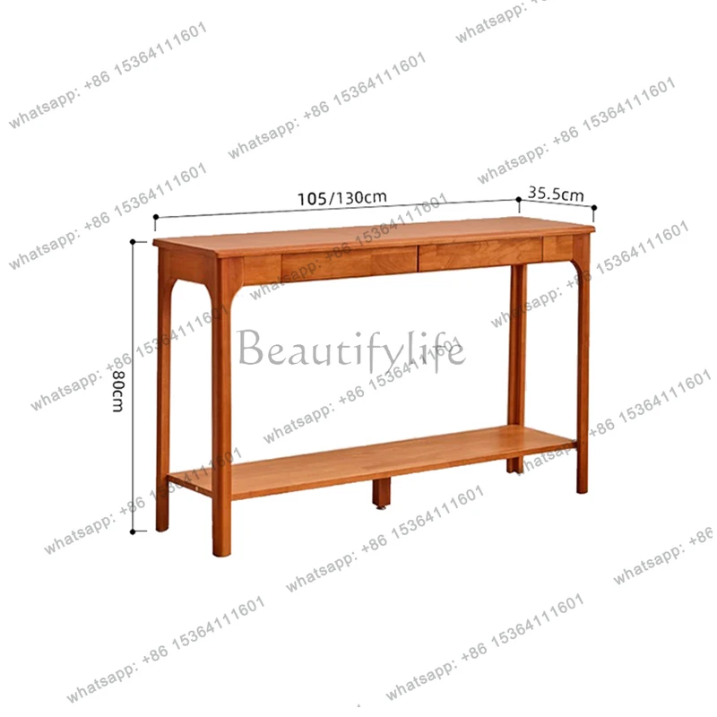 French Minimalist Console Tables With Drawers Storage Slim Rustic Console Tables Aesthetic Trendy Consola Mueble Furniture