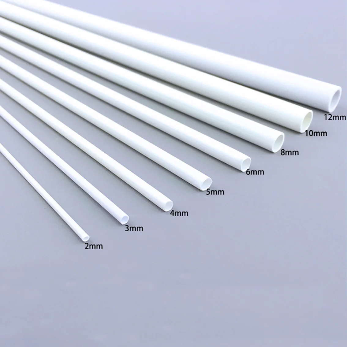 

1-30PCS White ABS Round Hollow Pipe Tube 2mm 3mm 4mm 5mm 6mm 8mm Plastic Hard Hose DIY Model Crafts Length 25cm(250mm)