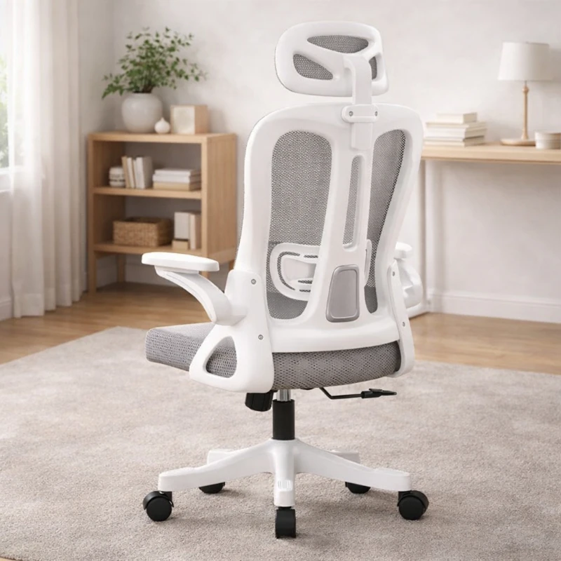 

Ergonomic Office Chair Flip Up Armrest Adjustable Swivel Desk Chair Lumbar Support Heavy Duty Stable Seat for Home Office