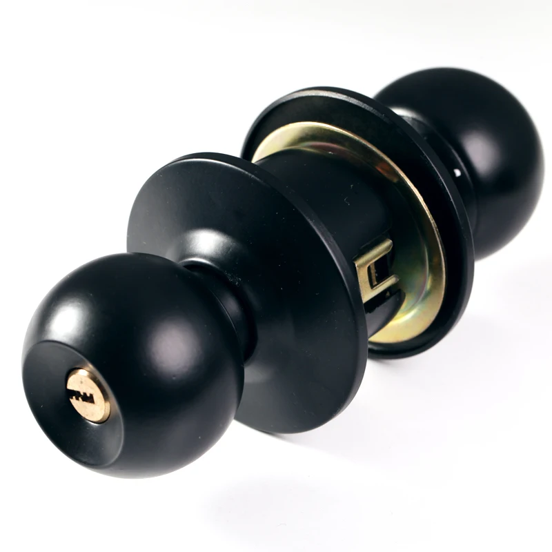 Black paint spraying matte  ball lock Round interior bedroom room door kitchen bathroom classroom office