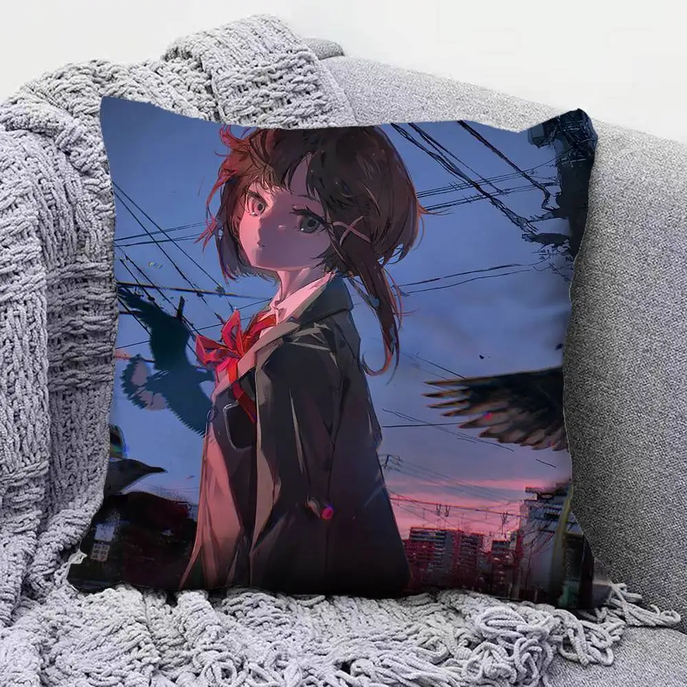 Lain Iwakura Serial Experiments Lain Anime  Home Sofa Cushion Covers and Aecorative Custom Pillow Covers