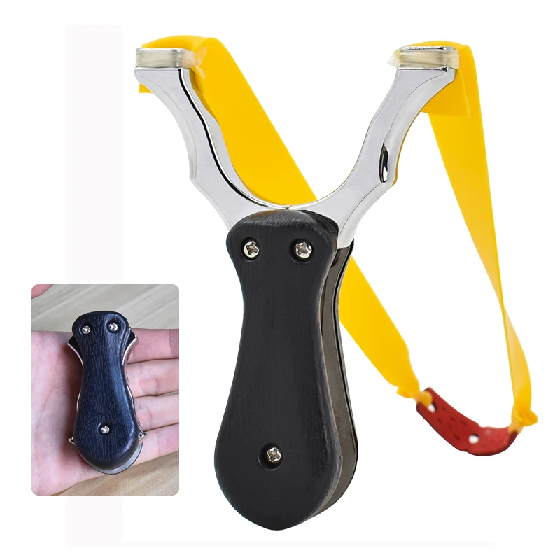 Professional Slingshot Foldable Storage Alloy Slingshot Hunting Sling Portable Camouflage Pendant Metal Catapult