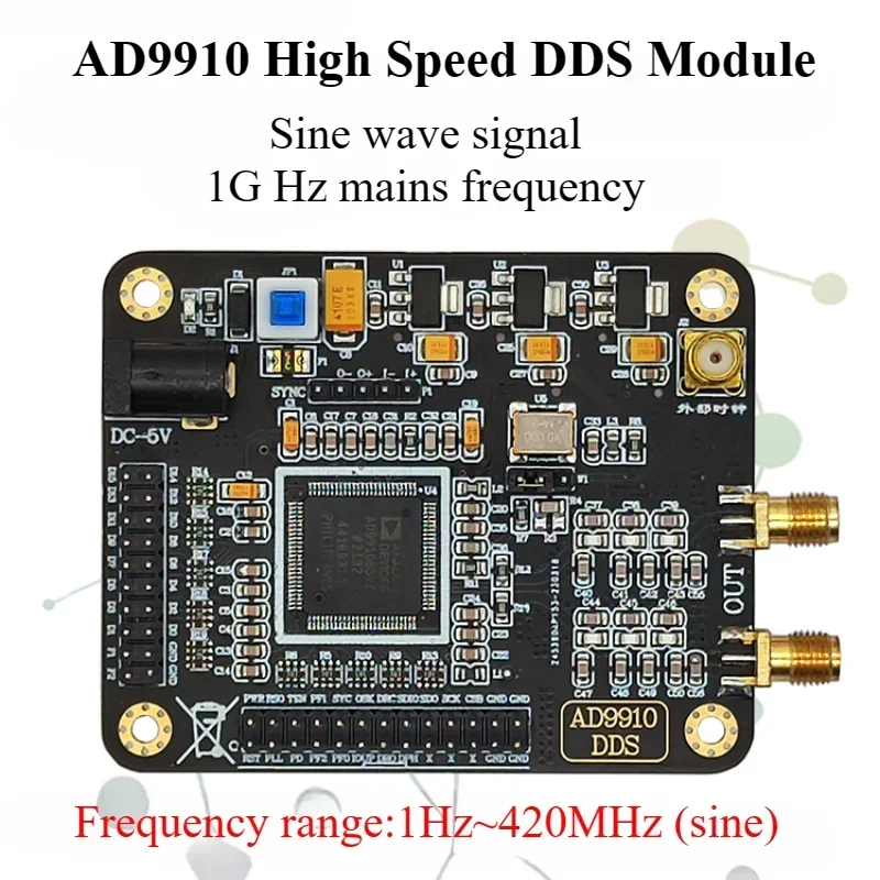 

AD9910 High Speed DDS Module 1G Sampling Frequency 420MHz Sweep Source Signal Generator Development Board