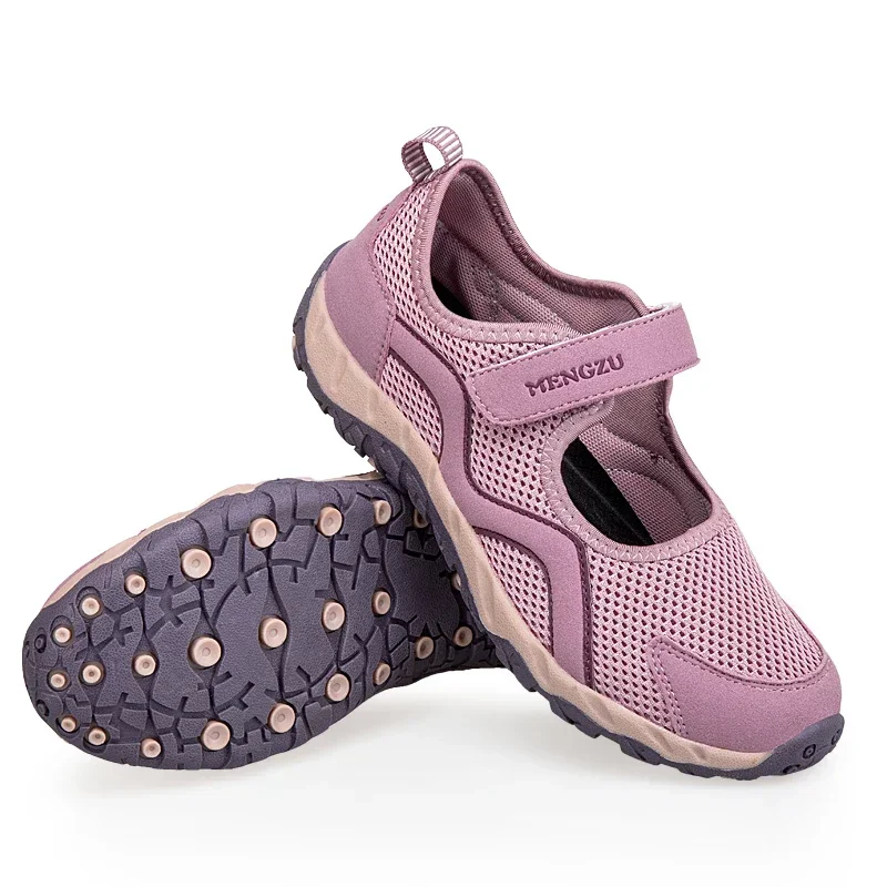 2025 الصيف تنفس حذاء المشي النساء أحذية رياضية الشقق حذاء كاجوال مريح شبكة السيدات عدم الانزلاق الأحذية #5