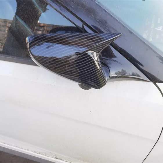 For Geely Vision 2014-2018 Carbon Fiber Side Mirror Cover Caps M Style Horn Devil Ear Replacement Modification