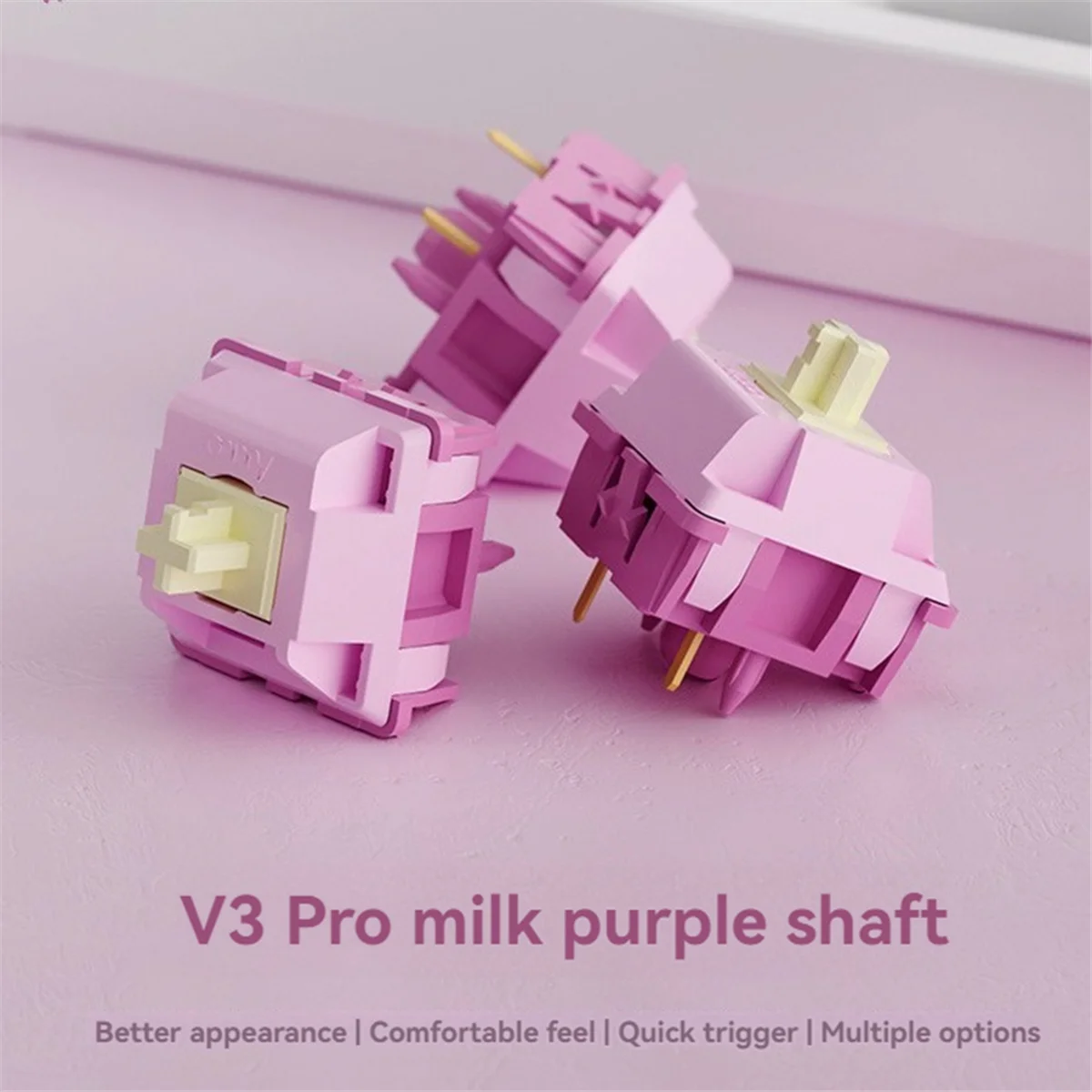 شعبية 45 قطعة كريمي الأرجواني برو التبديل 5-Pin 30gf الفقرة محور متوافق مع لوحة المفاتيح الميكانيكية MX