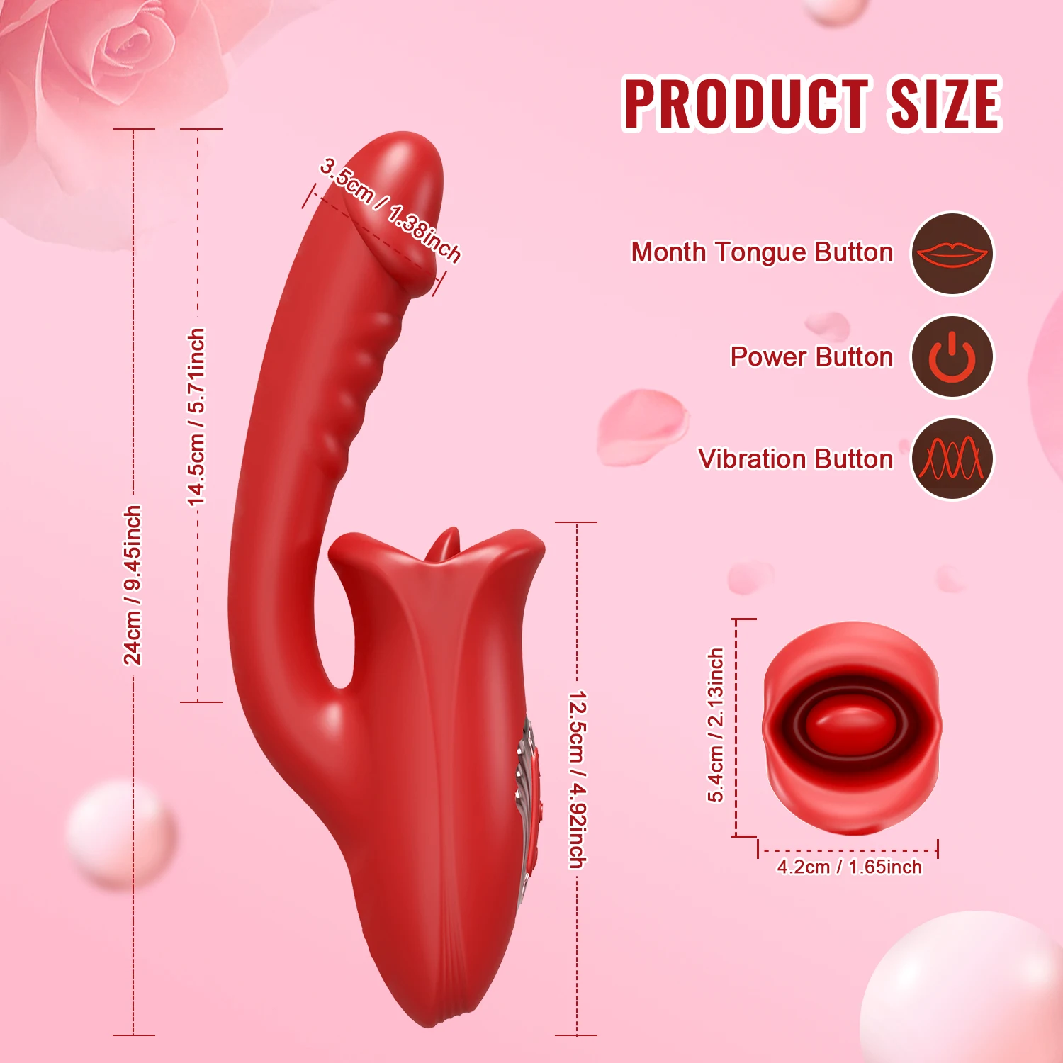 Dildo Vibrator for Women Tongue Licking Oral Nipple Clitoris Stimulator Vagina G-spot Massager Female Masturbator Adult Sex Toys