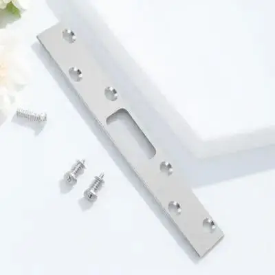 

Door Lock Strike Plate Stainless Steel Reinforcement Plate Heavy Duty Security Latch 6 Screws Exterior Deadbolt Door Backplate