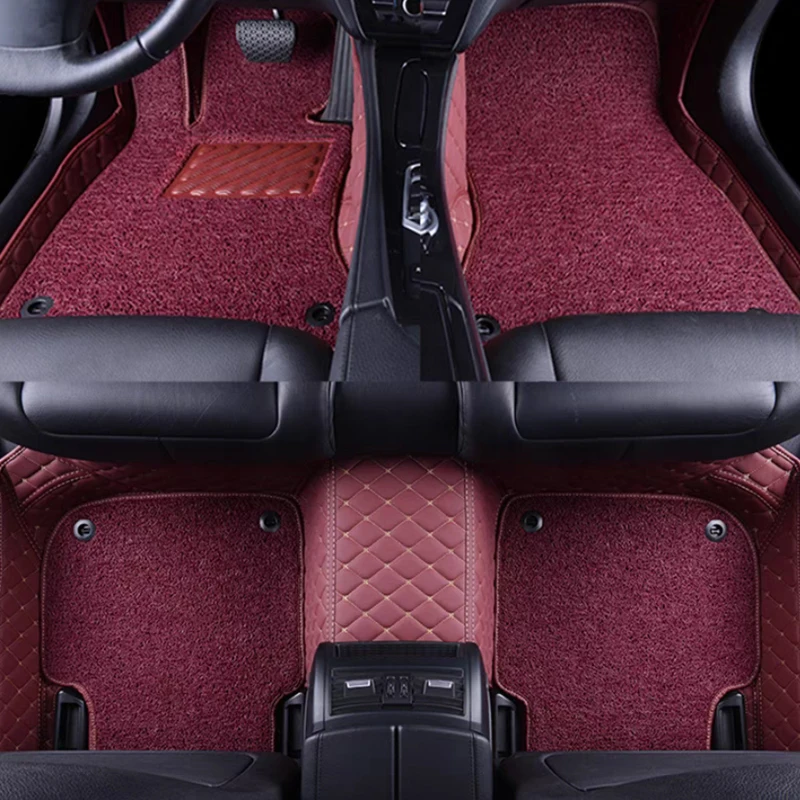 

Custom Double Layer Leather Colorful Car Floor Mat for Skoda Superb 2024 2025 Auto Carpet Accessories Interior Parts