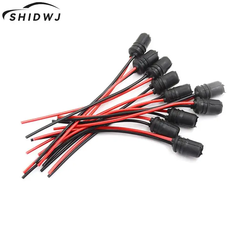 

10Pcs Fit for Cars Trucks Boats Soft Rubber Connector Extension Accessories W5W T10 Light Bulb Socket Holder