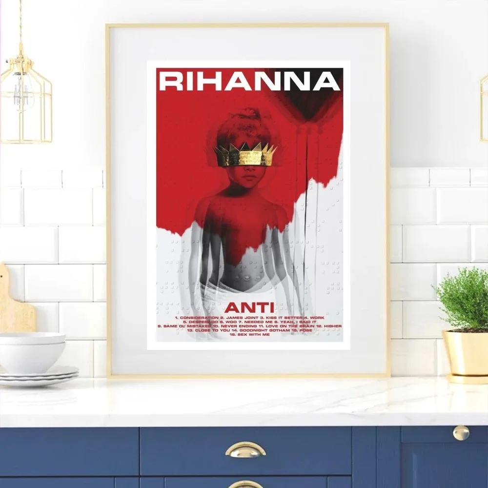 SINGER R-RIHANNA ALBUM Poster Home Room Decor Livingroom Bedroom Aesthetic Art Wall Painting Stickers