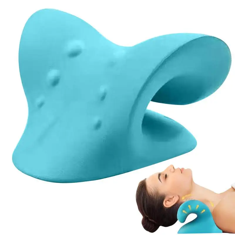 Neck Shoulder Stretcher Neck Pain Relaxer Cervical Traction Device Pillow for Pain Relief Cervical Spine Alignment