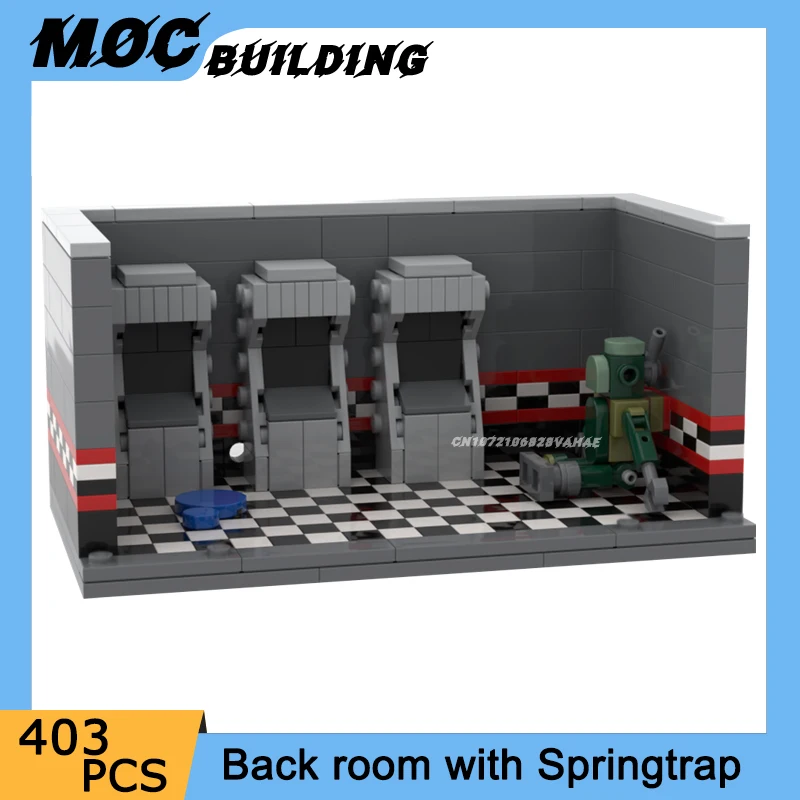 

MOC Building Blocks Classic Game Series Scene Back Room With Robot Model DIY Assemble Bricks Collection Display Toys Xmas Gifts