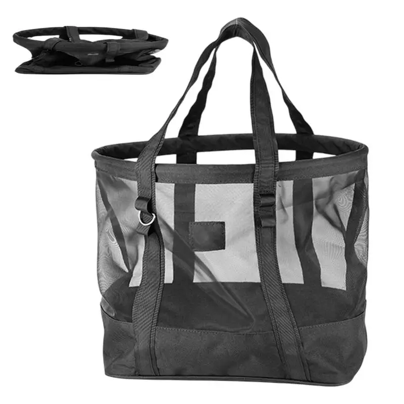 

Mesh Beach Tote Mesh Pool Bag Lightweight Sand-Resistant Quick-Drying Vacation Clothes Organizer For Tropical