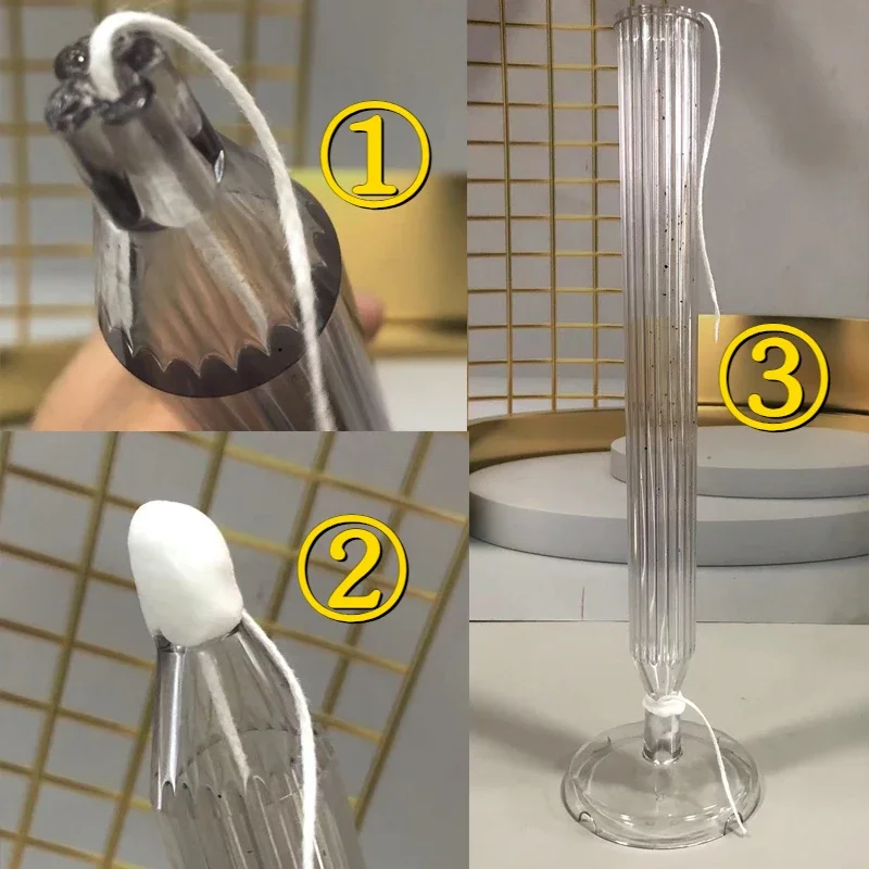 16-36cm Striped Long Pole Column Aromatherapy Candle Mold Kit PC Plastic Acrylic Molds DIY Handmade Church Candle Making Tool