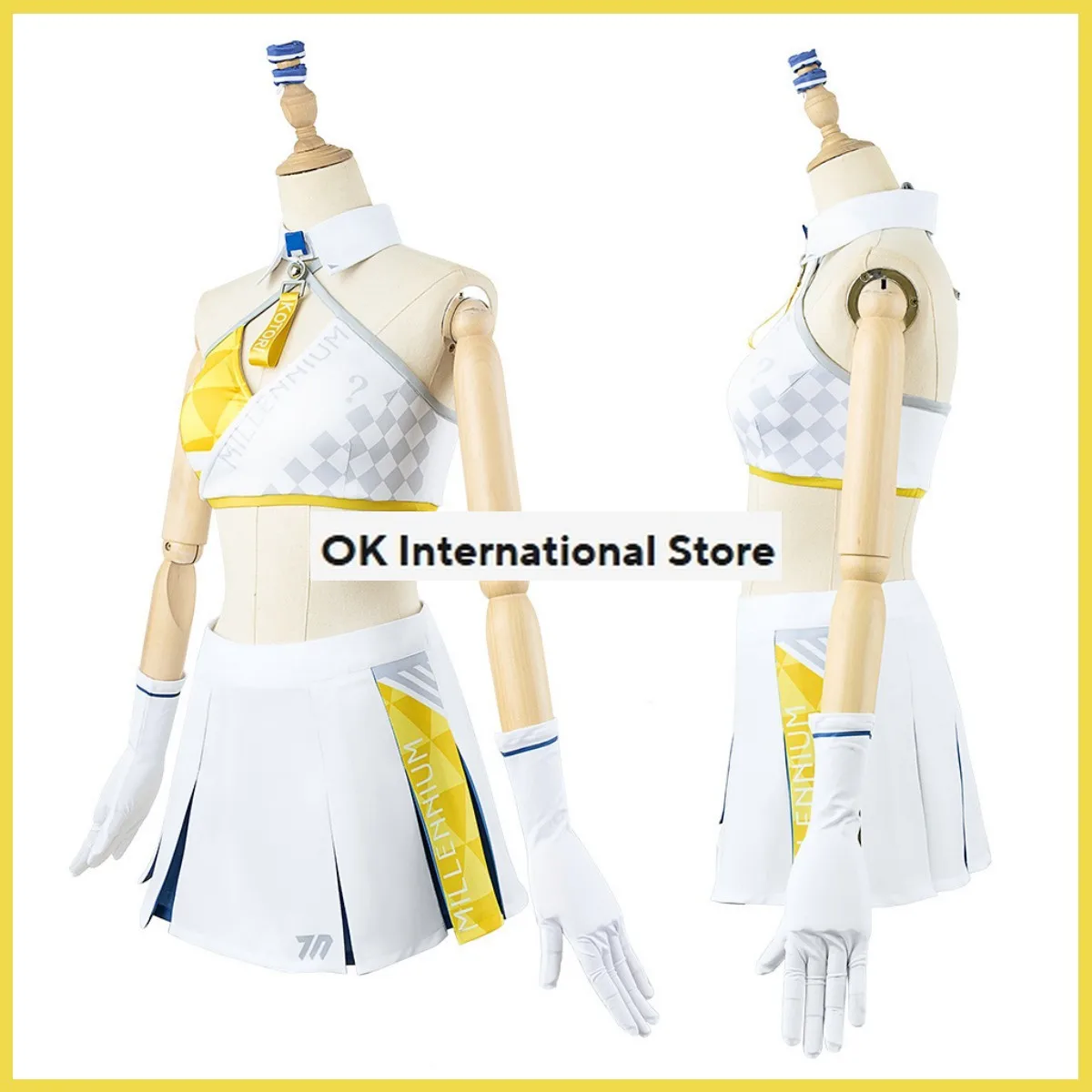 Anime Game Blue Archief Toyomi Kotori Cosplay Kostuum Atletische Kleding Cheerleading Rok Volwassen Vrouw Sexy Mooie Gymnastiek Pak