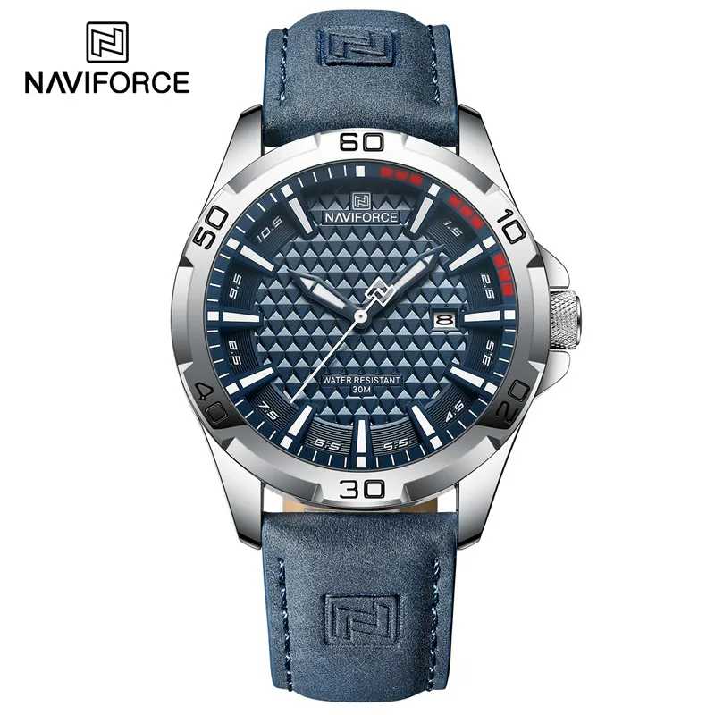 Navi force hochwertige Herren Luxus große Marke Uhr Leder armband männlich wasserdichte Armbanduhr Quarz Datum Uhr Relogio Masculino