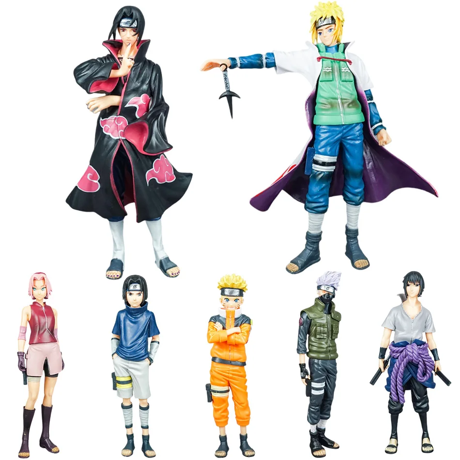 

Anime Naruto Action Figure Shippuuden Uzumaki Naruto Uchiha Sasuke Itachi Kakashi Anime Figure PVC Collection Model Doll Toy