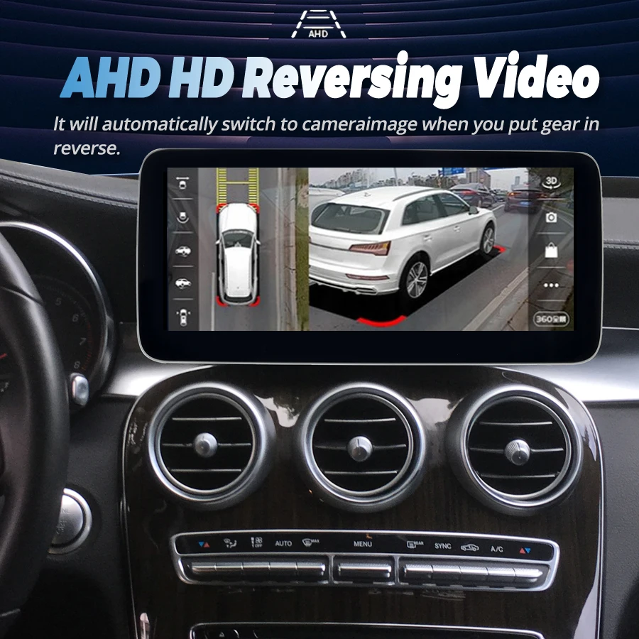 شاشة 256 جيجابايت أندرويد 14 Carplay لسيارة Mercedes Benz C Class GLC W205 NTG 5.5 2019-2020 مشغل فيديو الوسائط المتعددة HU BT Navi 4G