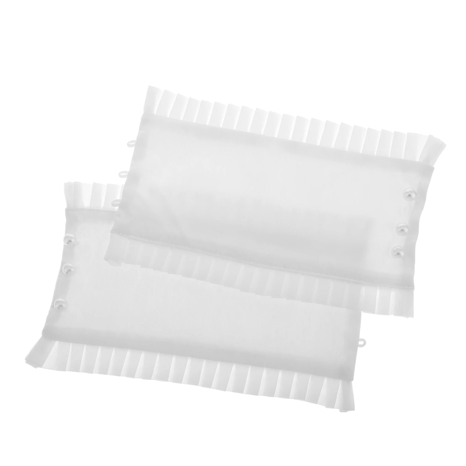 1 زوج زر اللؤلؤ فو الأكمام انفصال كشكش الأصفاد للنساء لوليتا نمط القطن الدانتيل الكفة حفل زفاف التبعي