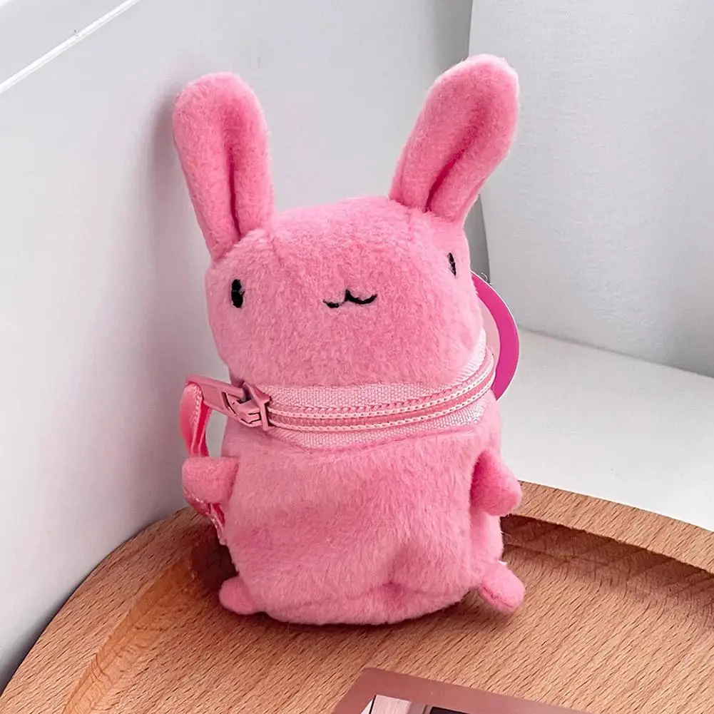 Keychain Bag Plush Coin Purse Charm Cartoon Doll Bag Protective Case For Bluetooth Earphone Storage Bag Cute Gift Creative Gift