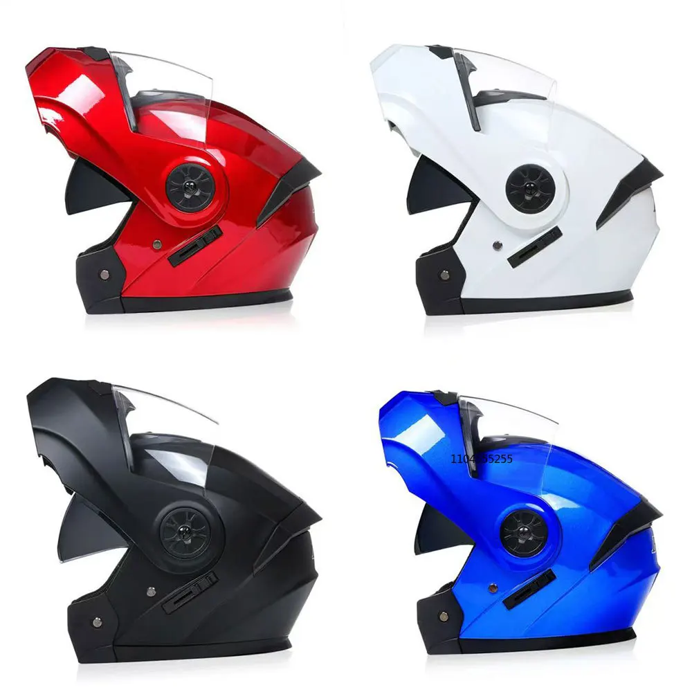 

DOT Certification Men Motorcycle Helmet Full Face Motocross Motorcycle Safety Helmet Breathable Adult Flip Up Motorbike Helmet
