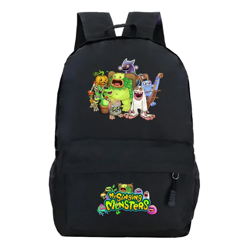 My Singing Monsters Backpack Boys Girls Schoolbag Men Laptop Backpack Students Lightweight Rucksack Teen Outdoor Travel Backpack