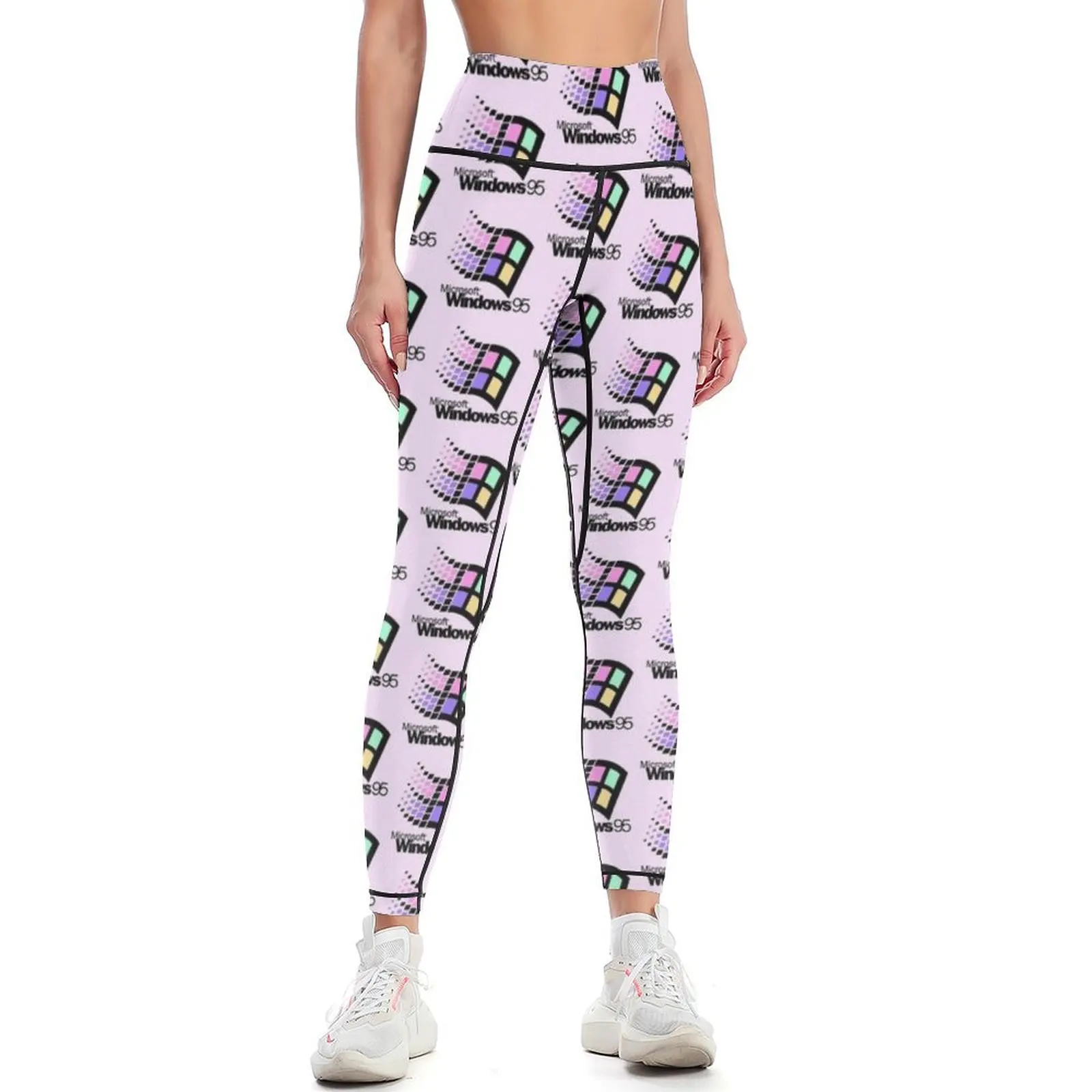 

Windows 95 - Pastel Leggings Female legging pants Fitness's gym clothes gym top Legging sexy woman Womens Leggings