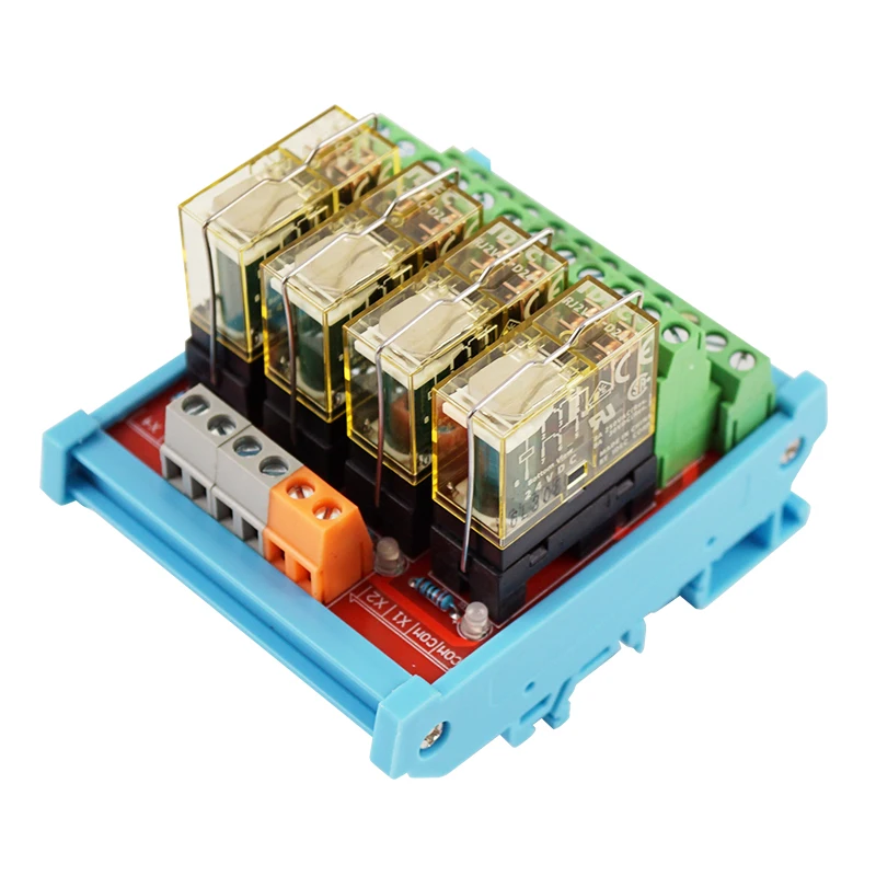 4 Channels 2NO 2NC  Dual Group Relay Module 250VAC   8A 12V/24V Electromagnetic Relays Relays  for Filling Machine