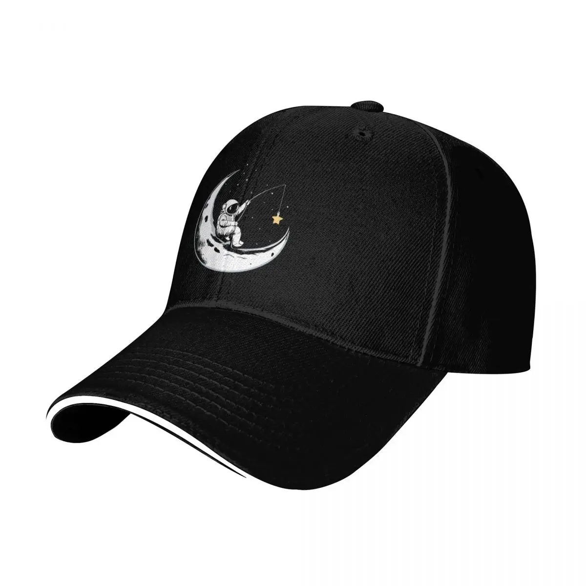 vintage astronaut fishing star on space Baseball Cap Snapback Flat Bill Strapback Dad Hat Six Panel Structured Crown