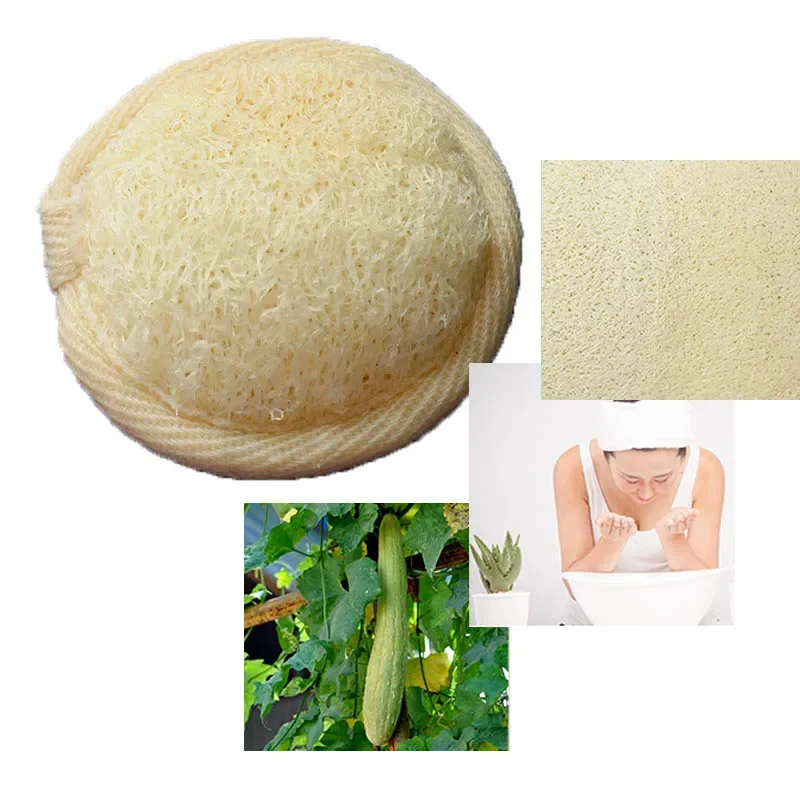 4PCS Different Size Natrual Towel Gourd Sponge Wash Sponge Quickly Not Hurt Wash Cloth Bathroom Kitchen Accessories