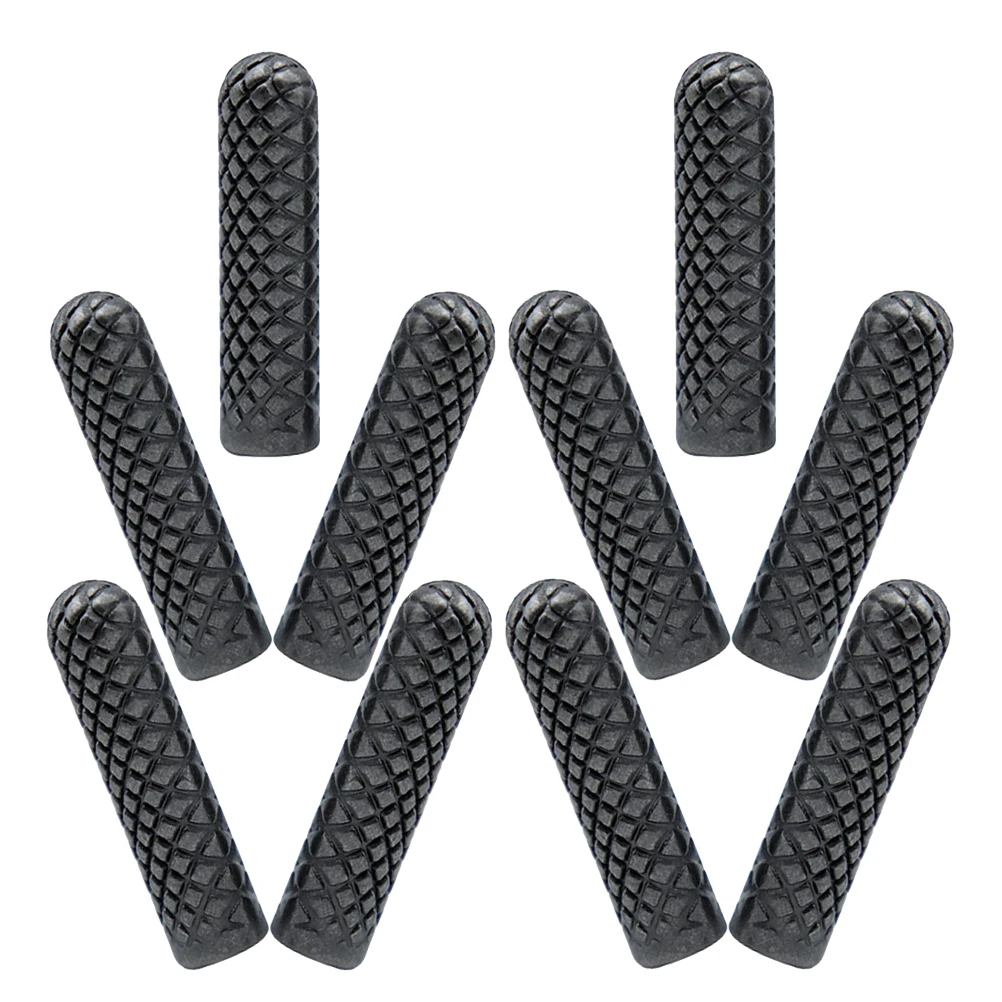 

10 Pcs Black Metal Shoelaces Tips End Caps for Sneaker Casual Shoe Laces Repair Replacement DIY Project Accessory