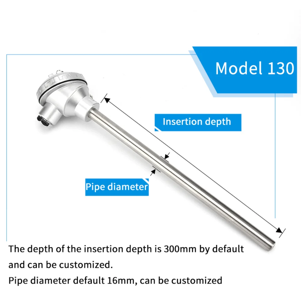 K type temperature sensor WRN~130 / 230 probe transmitter armored stainless steel explosion-proof platinum RTD thermocouple