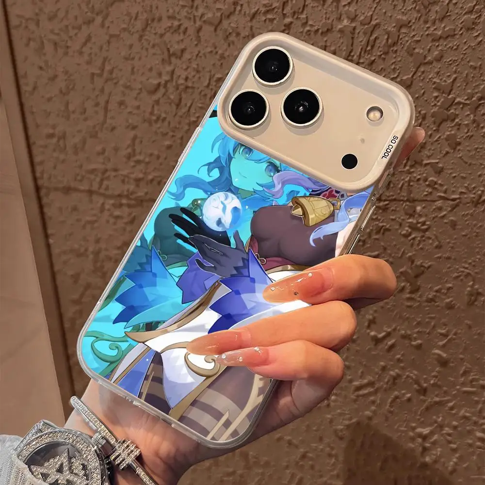 Ganyu Genshin Impact Telefoonhoesje voor iPhone 17 16 15 14 13 12 11 Pro Max Air Matte Laser Aurora Schokbestendig Funda