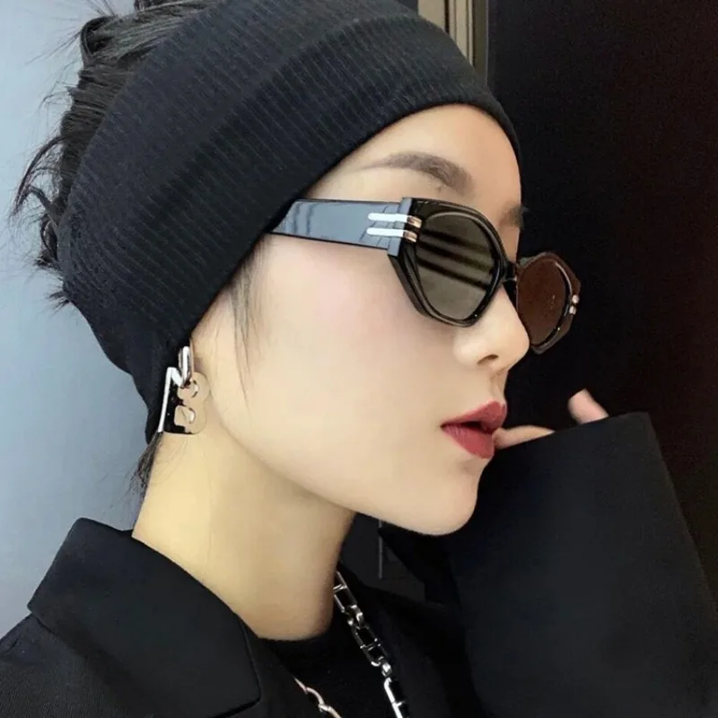 Polygon-Sonnenbrille mit kleinem Rahmen für Herren und Damen, Markenbrille, Designer-Mode, männliche und weibliche Sonnenbrillen