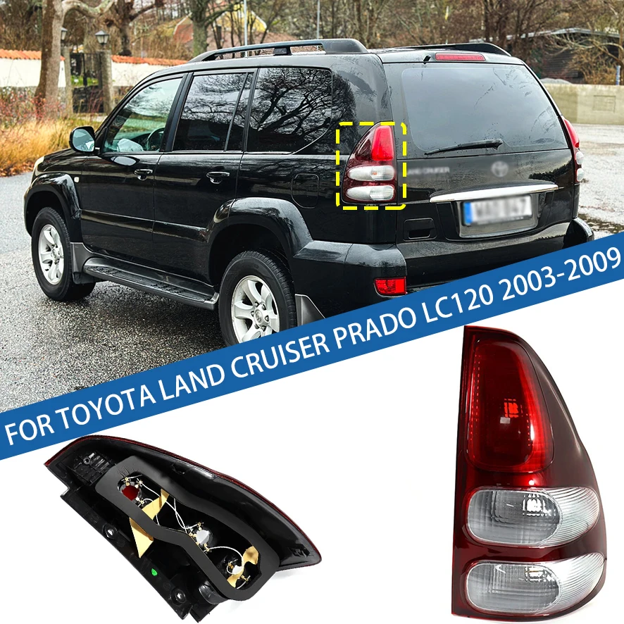 

Для Toyota Land Cruiser Prado LC120 2003 2004 2005-2009 Автомобильный задний фонарь Задний бампер Стоп-сигнал Предупреждение поворота