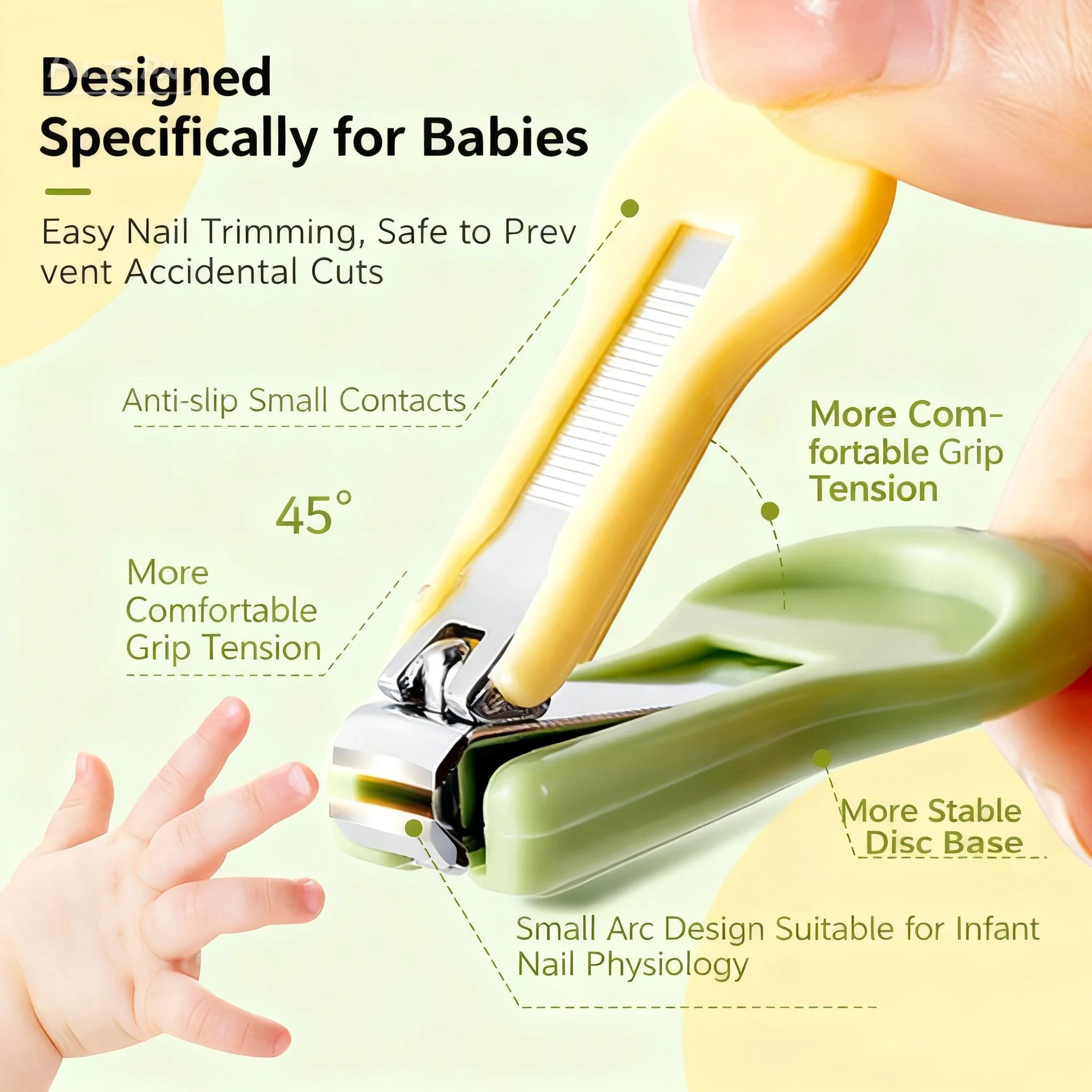 Professionelles Nagelpflegeset für Babys, 4-teiliges Nagelknipser-Set für Babys, Sicherheits-Nagelknipser-Set für Kinder, Nagelknipser