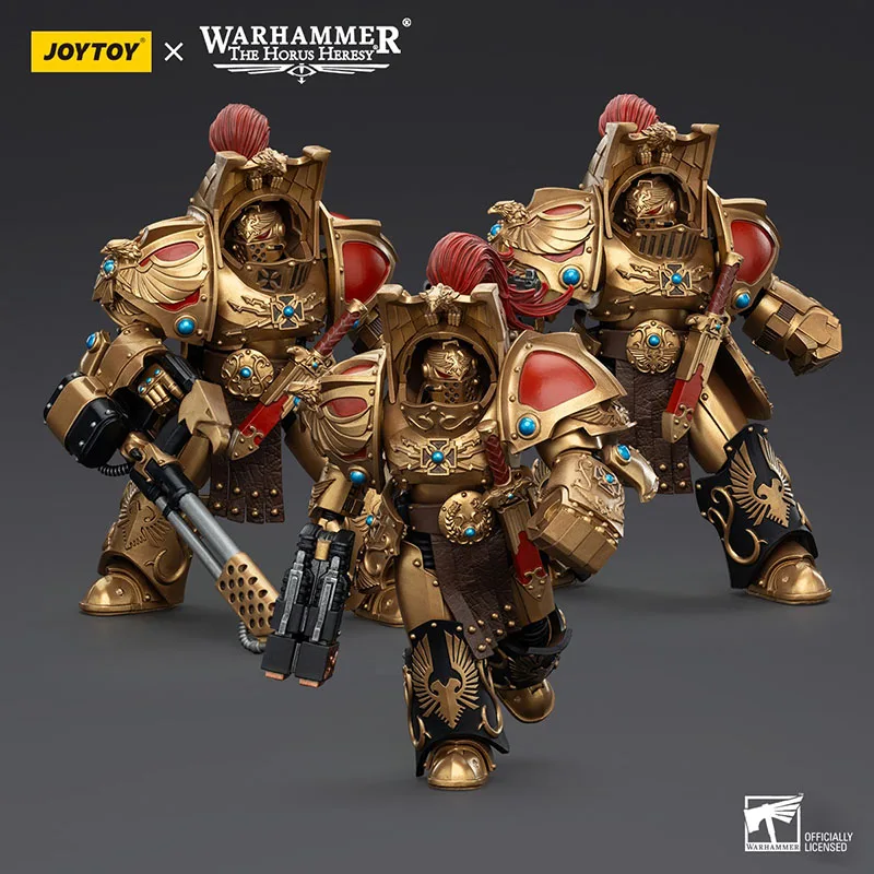 JOYTOY Warhammer 30K 1/18 Legio Custodes Aquilon 터미네이터 스쿼드 Aquilon 액션 피규어 미니 군인 입상 모델 장난감