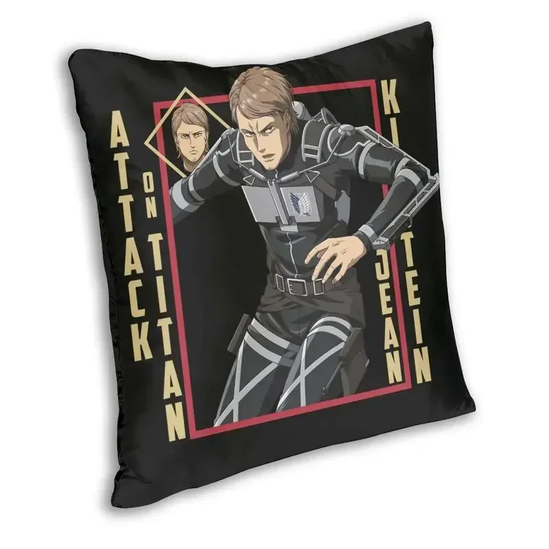 Custom Anime Manga Attack On Titan Jean Kirstein Pillow Case Home Decorative Shingeki No Kyojin Cushion Cover for Sofa