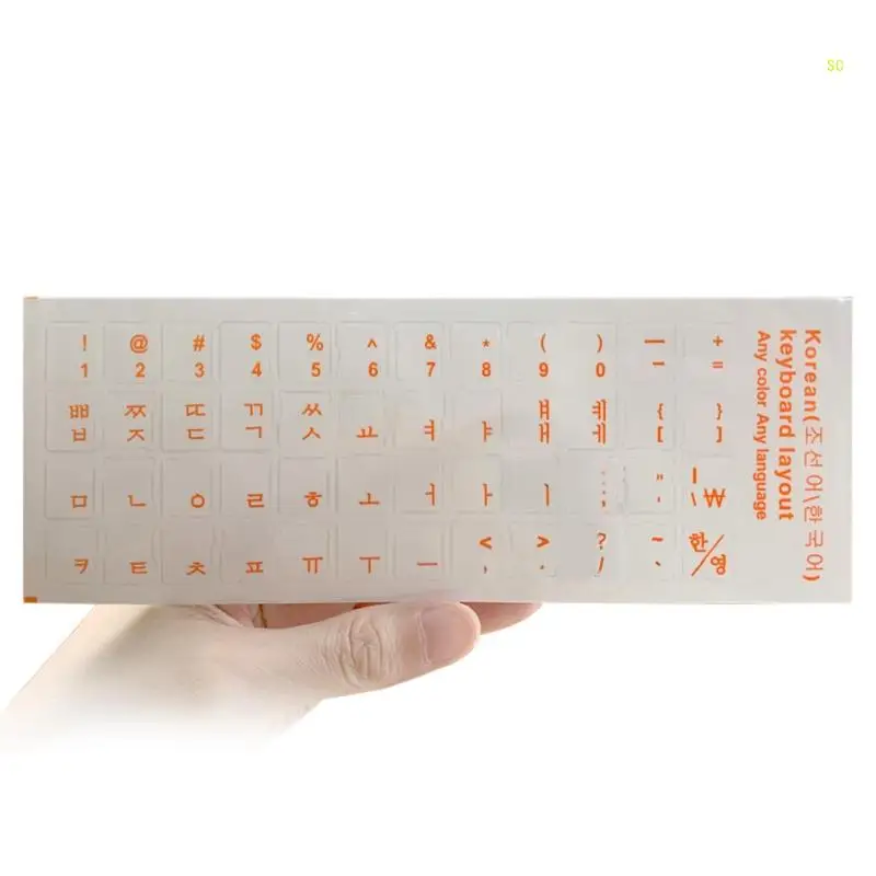 Korean Keyboard Stickers Matte PVC Keyboard Sticker Letters Transparent for PC Computer Laptop Notebook Desktop Dropshipping