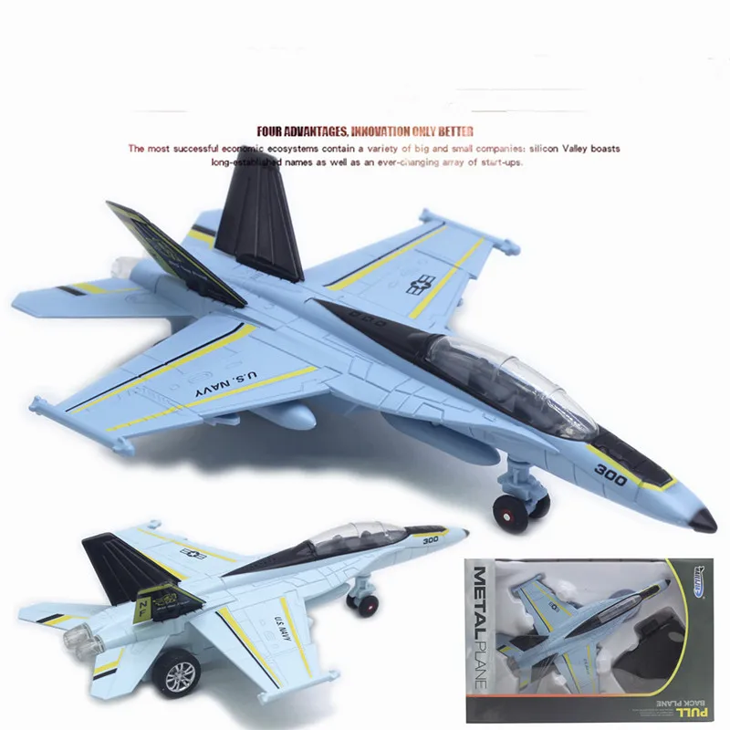 Quality 1:100 alloy pull back F-18 fighter model,military aircraft model,original packaging aircraft toy gift,wholesale