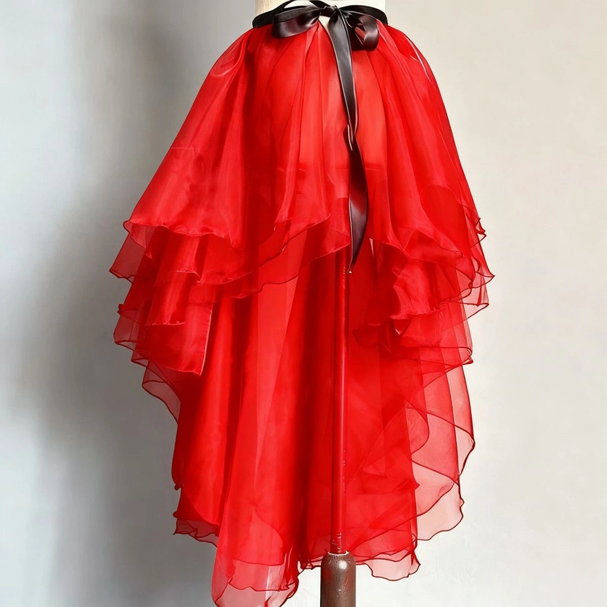 Sweet Cute Irregular Skirt Y2k Lolita Lace Ruffles Skirt Harajuku Subculture Style Women Party Vintage Kawaii Bow Design Skirt - Image 5